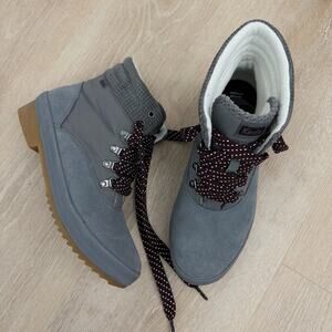 Women’s Keds Camp Boot Winter Snow Lace Up Gray Ankle Booties Boots 10